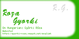 roza gyorki business card